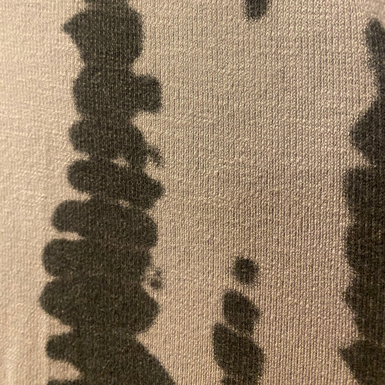 Italian Tan & Black or Green & Black Vertical Tie Dye V Neck Thin Sweater