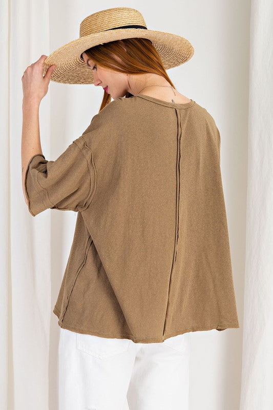 Slouchy Cotton Slub Top