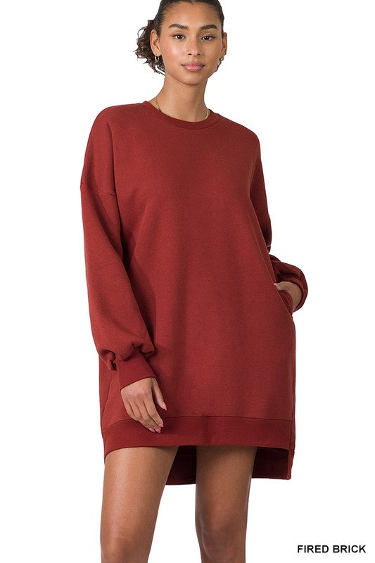 Hi-Low Sweatshirt Shirt or Dress