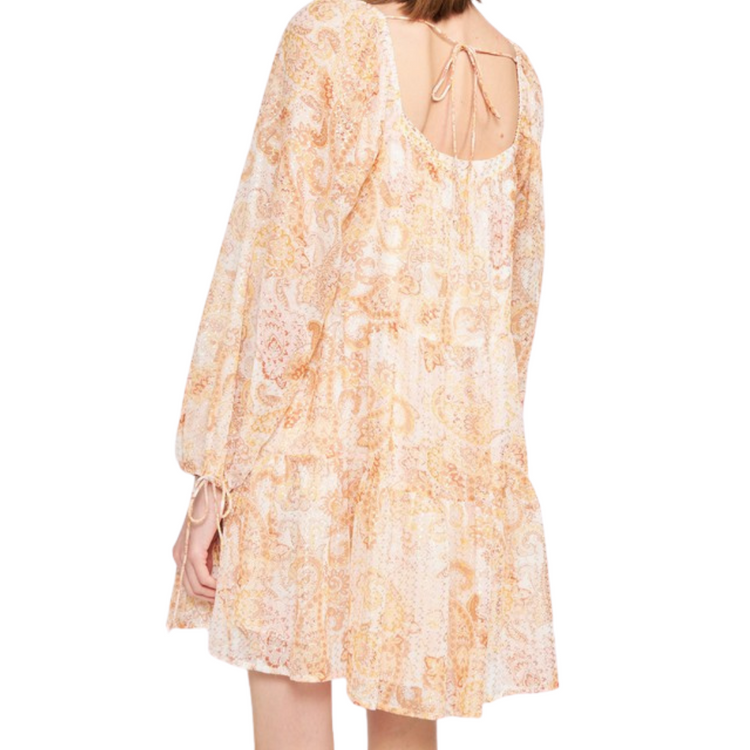 Paisley Print Mini Dress