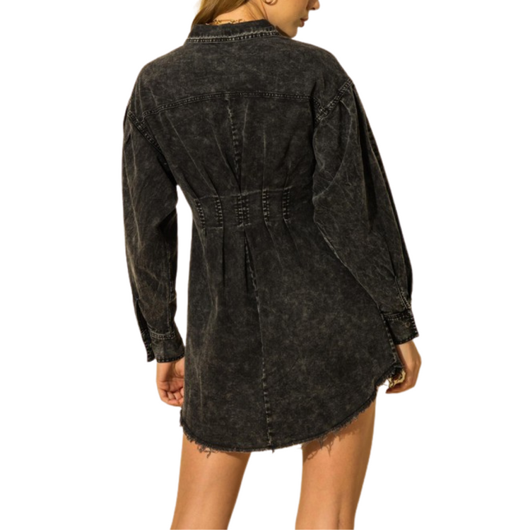 Long Sleeve Denim Shirt Dress
