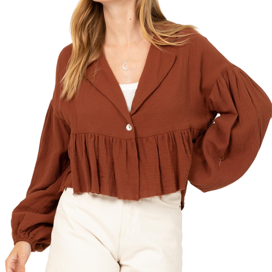 Bell Sleeve Gauze Cardigan