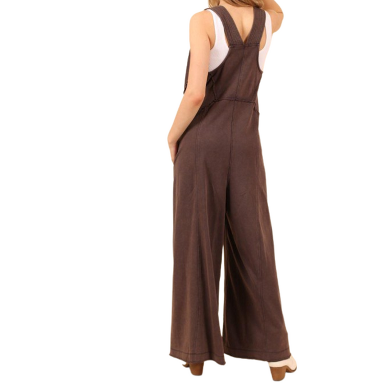 Sleeveless Cotton Wide Leg Jumpsuit