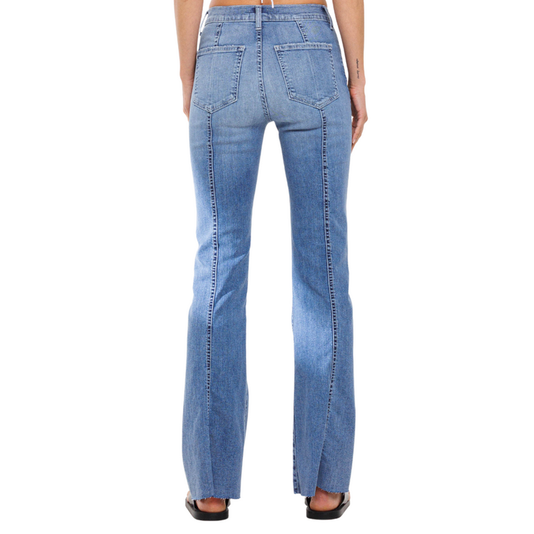 Sneak Peek High Rise Flare with Center Leg Seams Jeans
