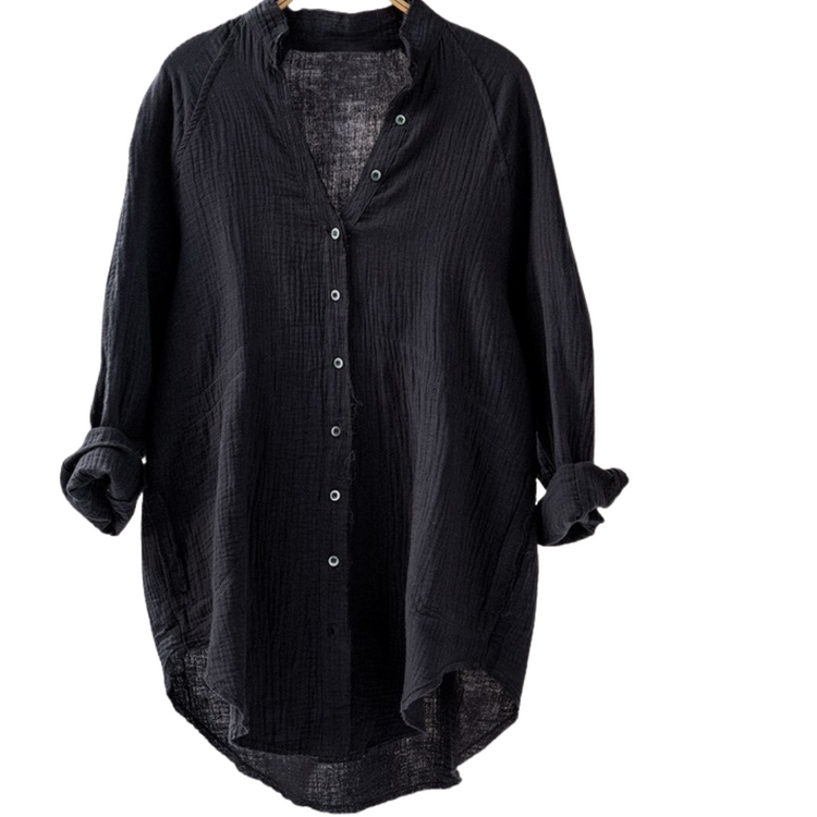 Gauze Cotton Button Down Oversized Shirt