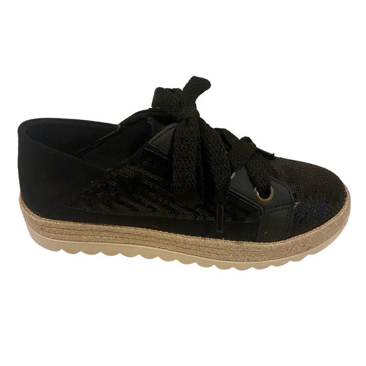 Bruno Menegatti Maisie - Love Rio Sequined Black Sneaker