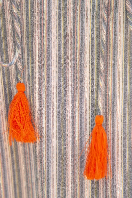 Sleeveless Multi Striped Shift Dress