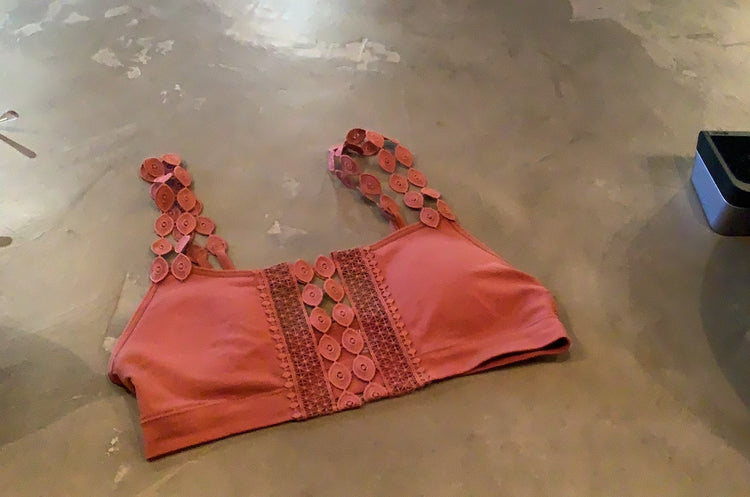 Cinnamon Crochet Eyelet Boho Bralette