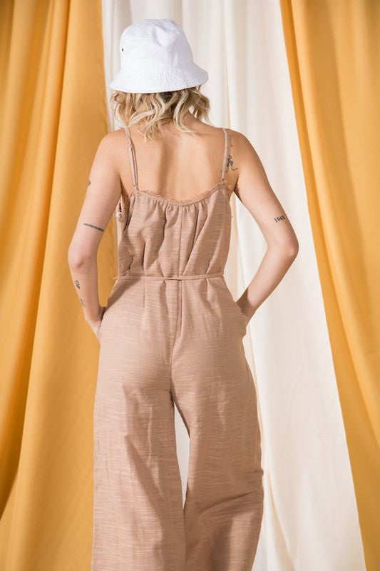 Sleeveless Wide Leg Jumpsuit