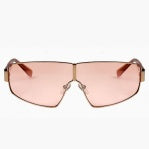 Otra Paris Gold Pink Lens - Wraparound Sunglasses Gold Pink