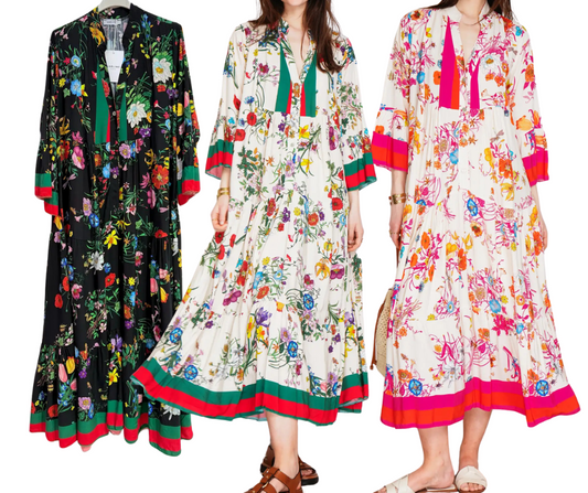 Italian Viscose Floral Maxi Dress