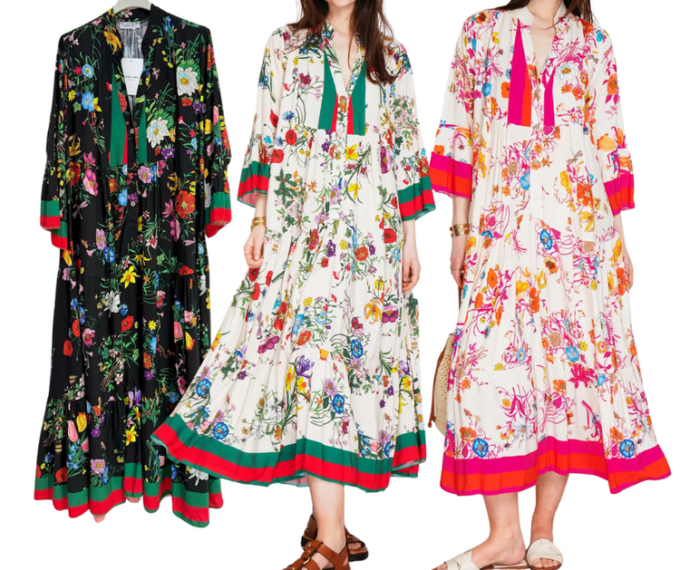 Italian Viscose Floral Maxi Dress