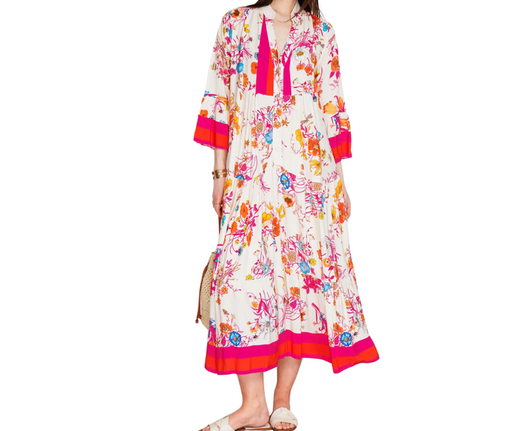 Italian Viscose Floral Maxi Dress