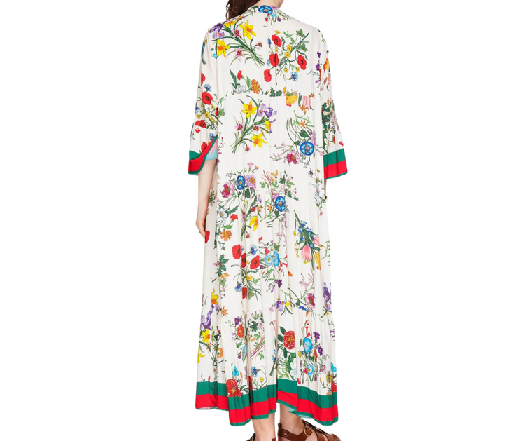 Italian Viscose Floral Maxi Dress
