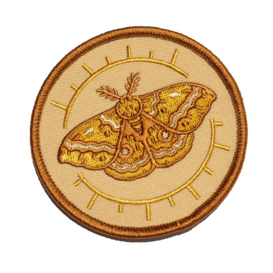 Io Moth Embroidered Iron On Patch