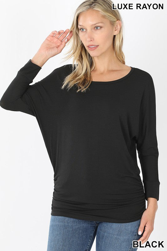 Luxe Rayon Dolman Sleeve Top