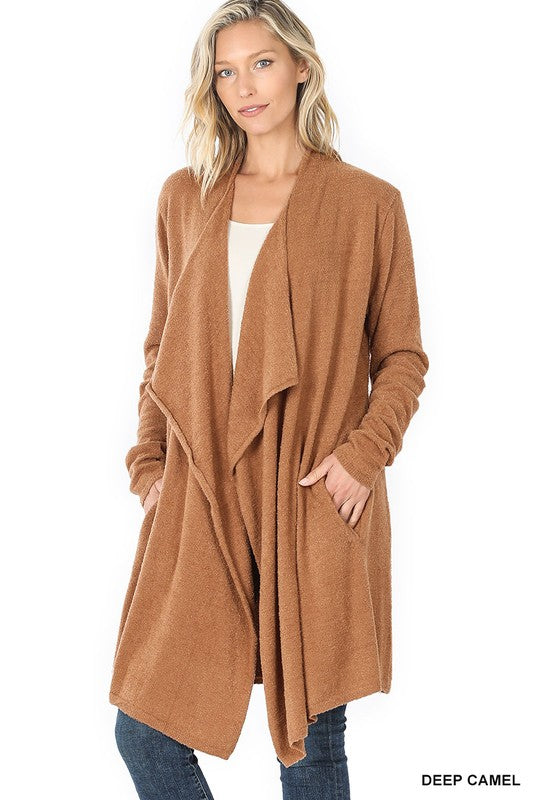 Draped Cardigan Sweater