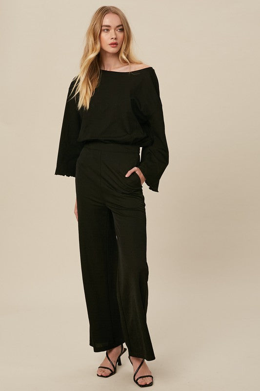 High Waist Soft Touch Wide Leg Trousers