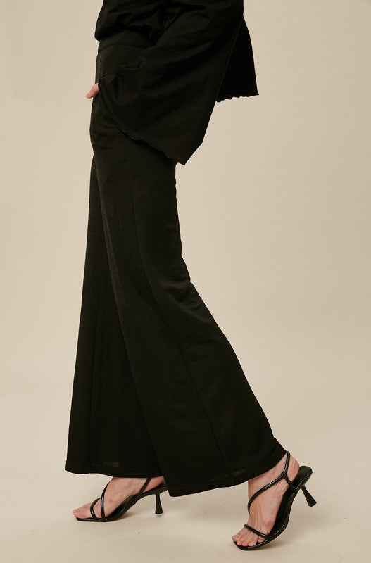 High Waist Soft Touch Wide Leg Trousers