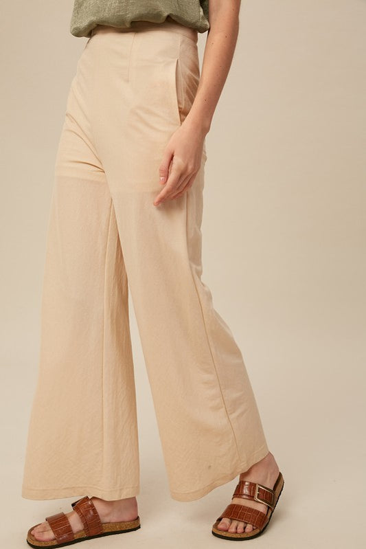 High Waist Soft Touch Wide Leg Trousers