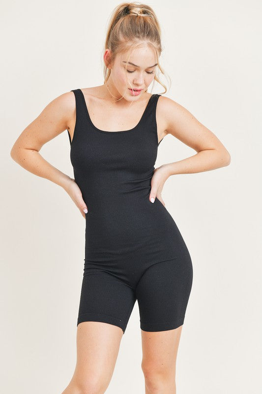 Seamless Ribbed Romper