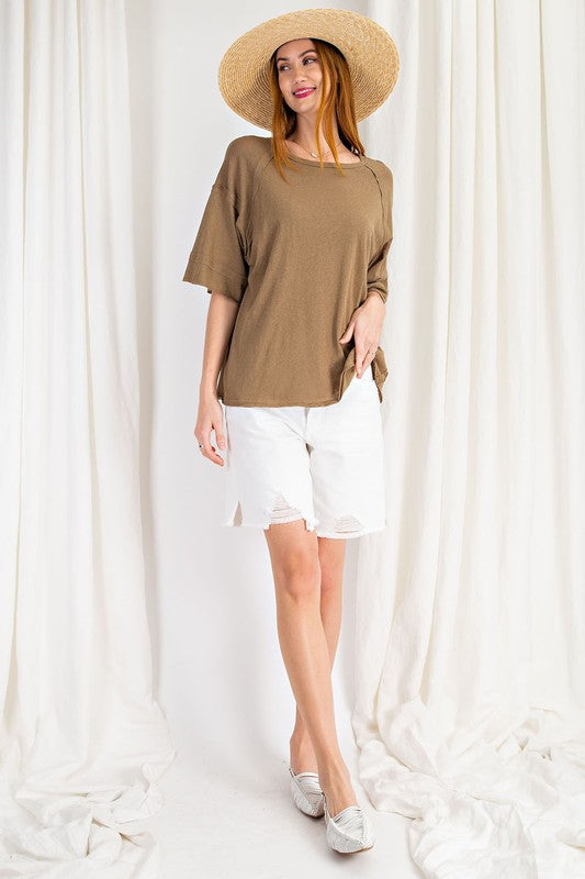 Slouchy Cotton Slub Top