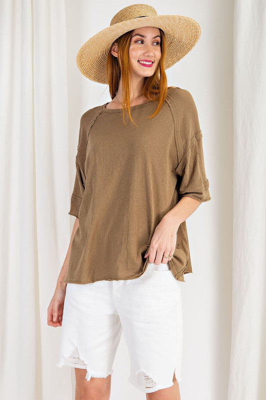 Slouchy Cotton Slub Top