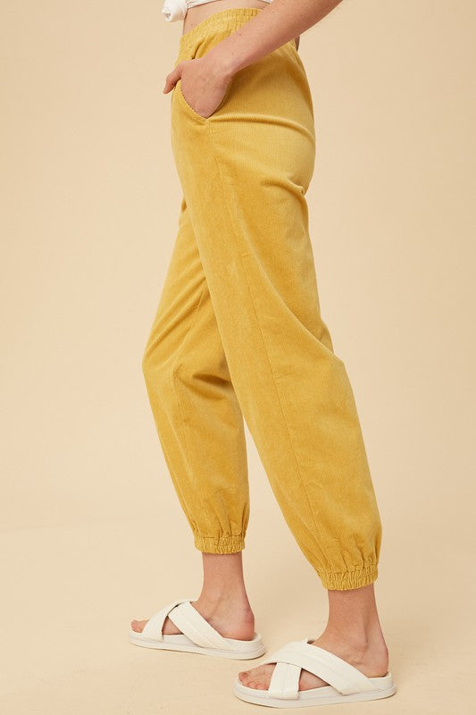 Stretched Corduroy Jogger Pants