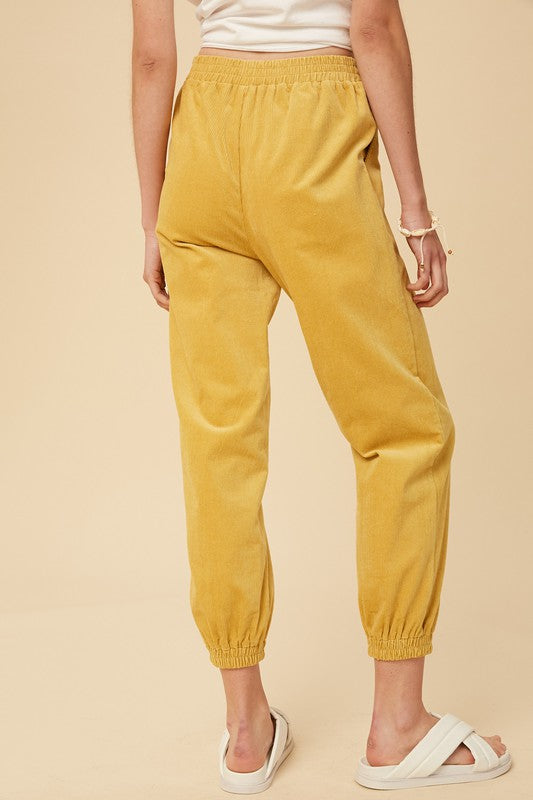 Stretched Corduroy Jogger Pants