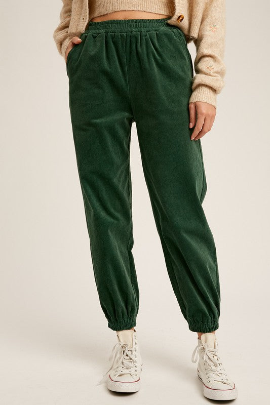 Stretched Corduroy Jogger Pants