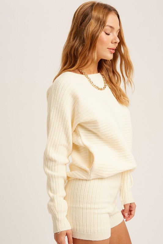 Cozy Ribbed Pullover And Short Sweater Sets