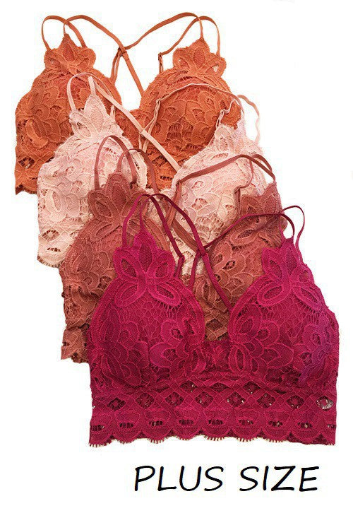 Lace Bralette - Plus Size