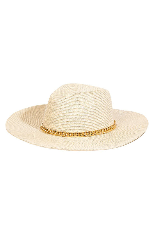 Braided Chain Strap Sun Hat