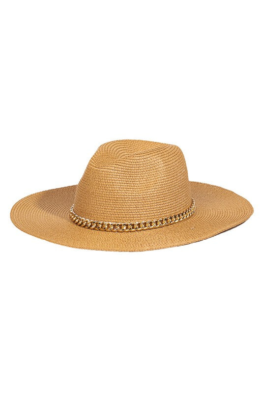 Braided Chain Strap Sun Hat