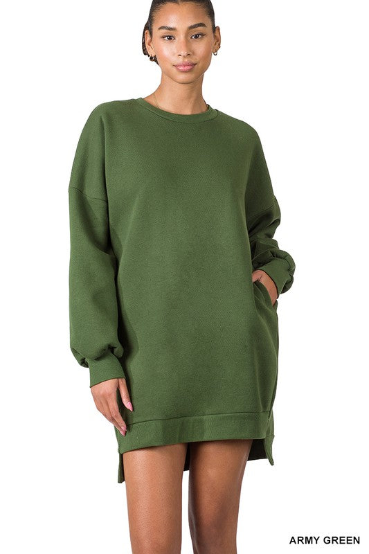 Hi-Low Sweatshirt Shirt or Dress