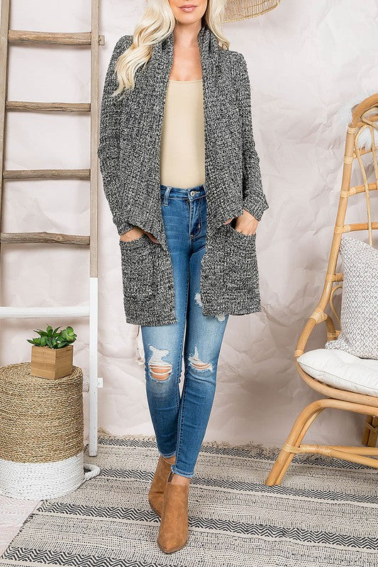 Collared Sweater Cardigan