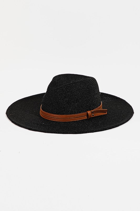 Corduroy Fedora Hat With Double Banded Straps