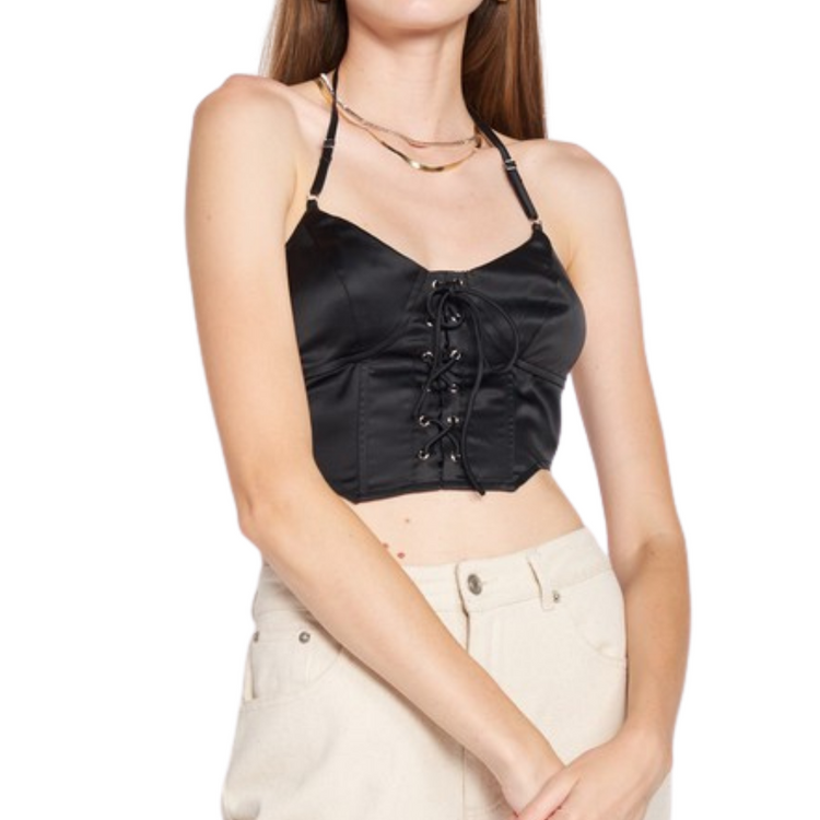 Bustier Top With Eyelet Detail