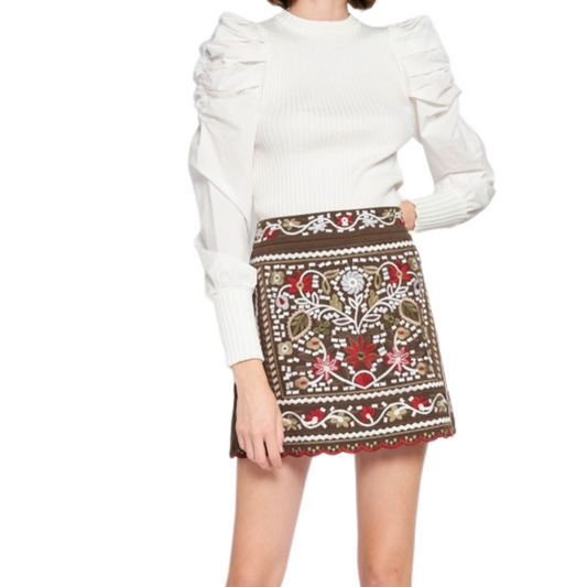 Tapestry Mini Skirt