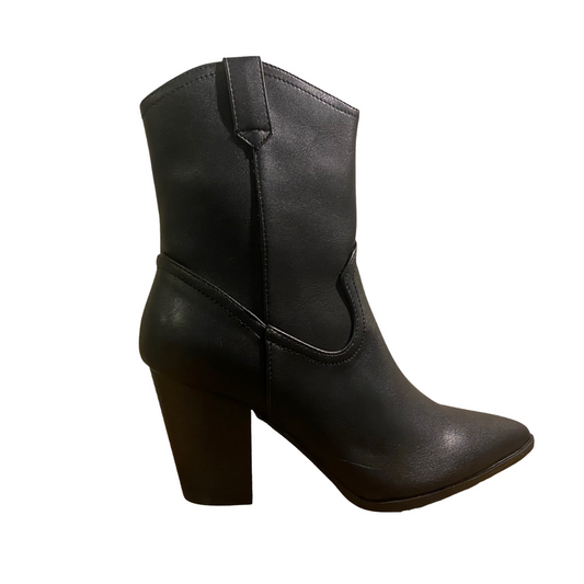 Faux Leather Bootie Boots