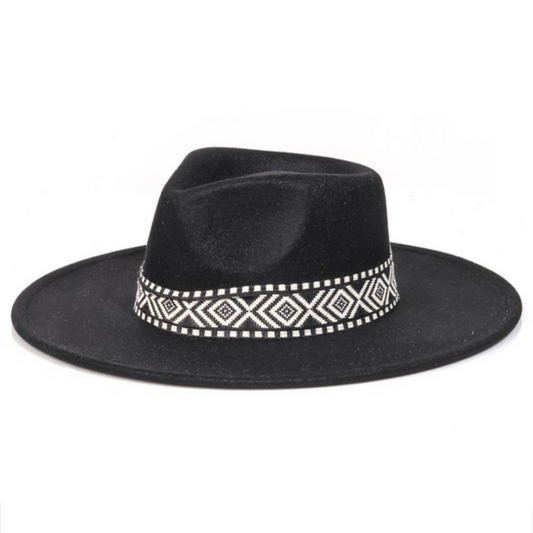 Boho Stipe Pattern Fedora