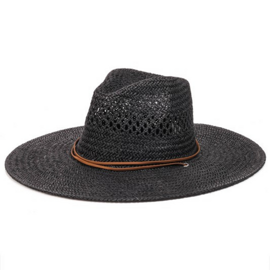 Thin Strap Braided Weave Sun Hat