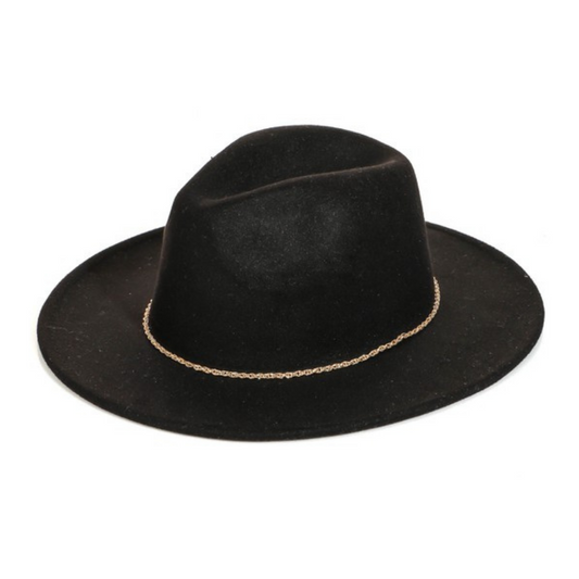 Rope Chain Strap Fedora