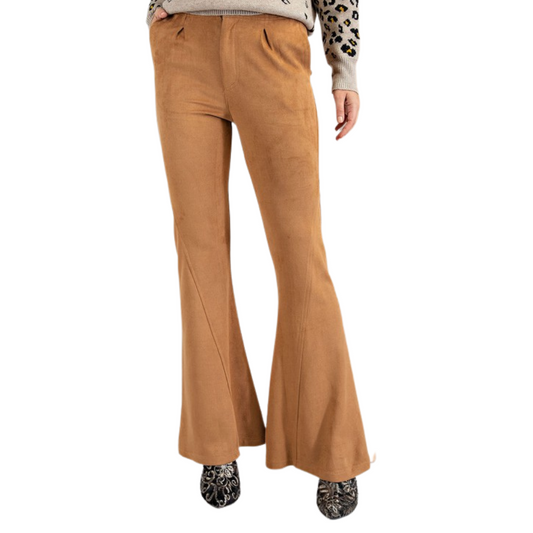 Soft Suede Flared Bell Bottoms