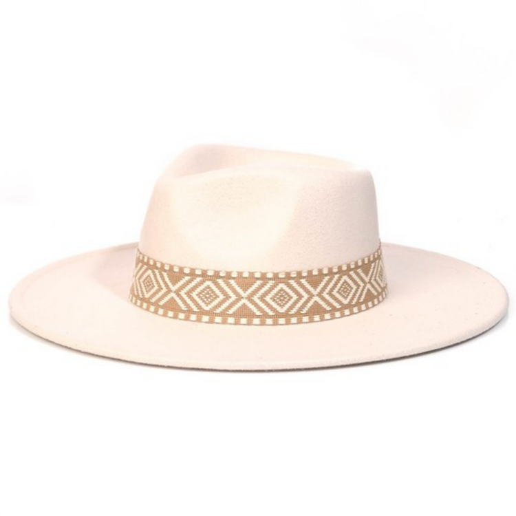 Boho Stipe Pattern Fedora