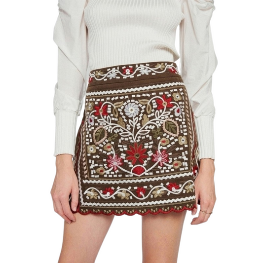 Tapestry Mini Skirt