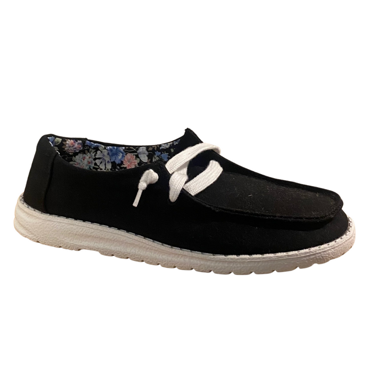 Canvas Slip On Boat Shoe