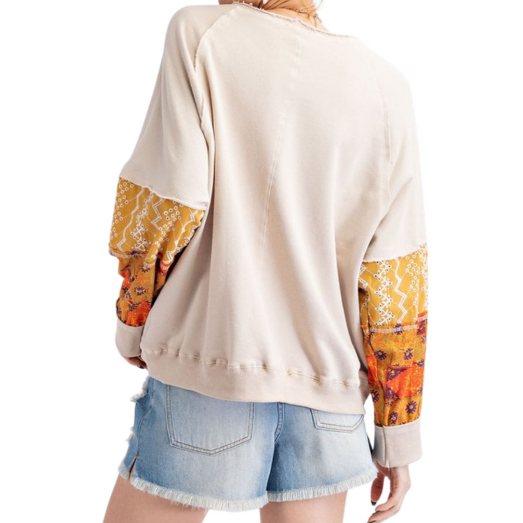 Multi Print Loose Pull Over