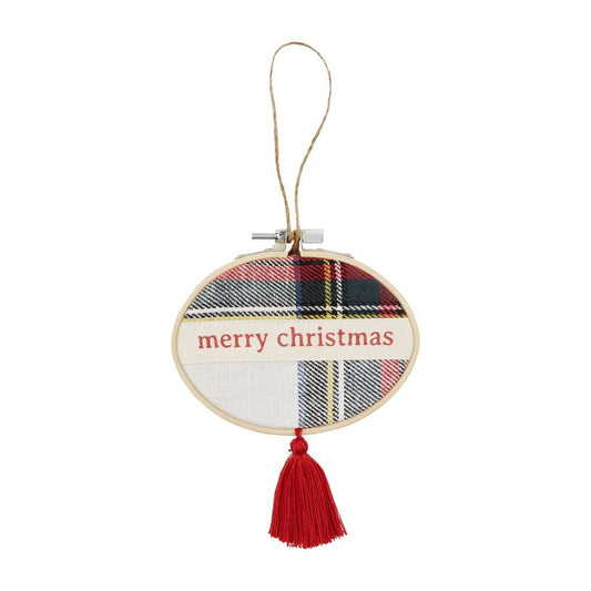 Merry Embroidery Hoop Ornament