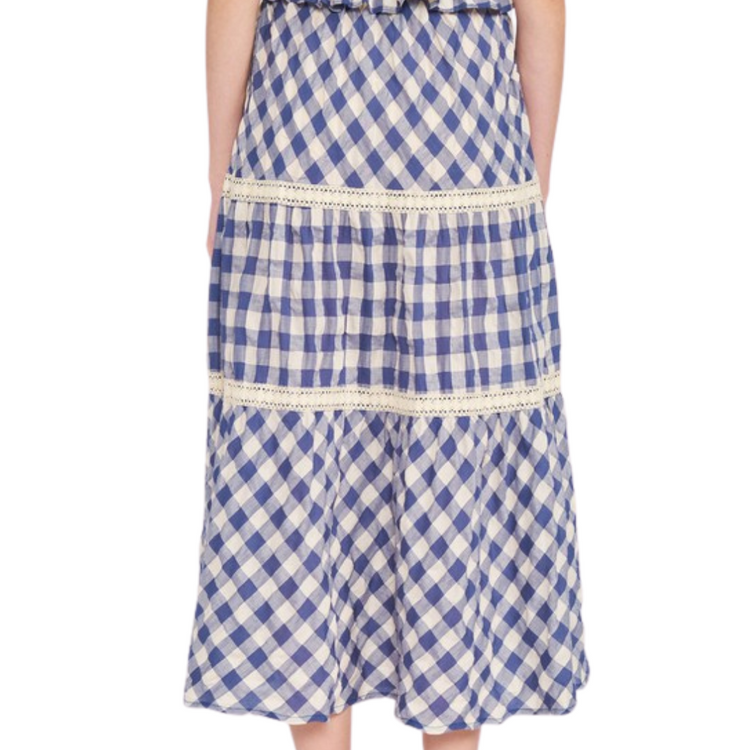 High Waist Gingham Skirt